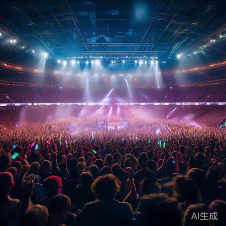 万人体育馆狂欢氛围