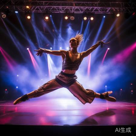 舞台跳跃，自信闪耀