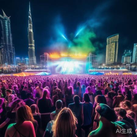 音乐节点亮迪拜之夜