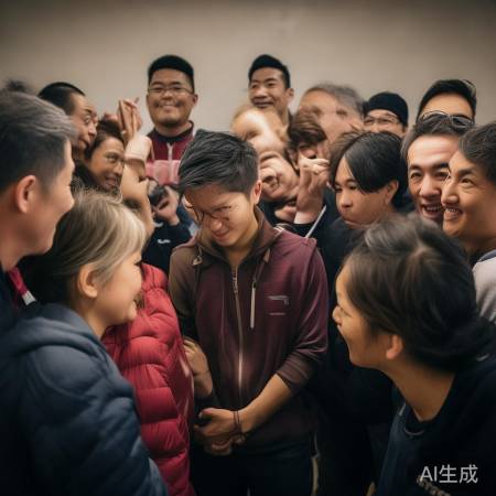 支持者助力刘瀚彬成功