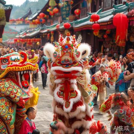 大年初二，热闹庙会，传统文化盛