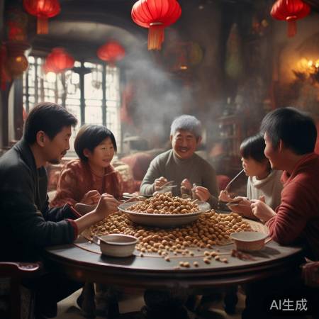 过年吃瓜子，细嚼慢咽寓意富余