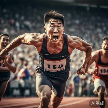 宁忠岩冲刺夺冠，激情瞬间