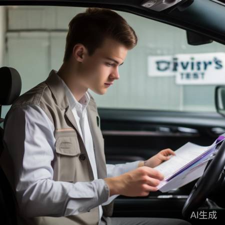 小哥哥认真考驾照