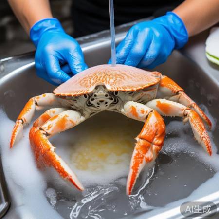 帝王蟹洗净冷冻