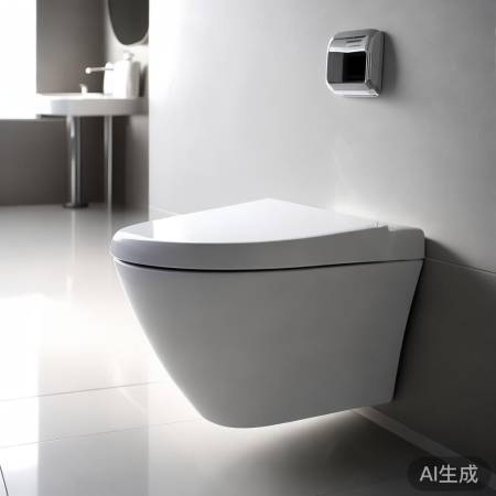 简约壁挂马桶，米白整洁享受