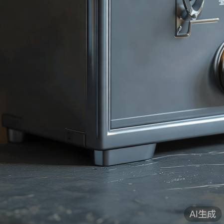 “晨光保险柜：厚实门板，防滑稳