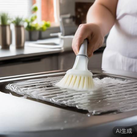 白醋刷油槽，去油又消毒