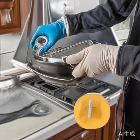 拆油烟机，轻拿轻放