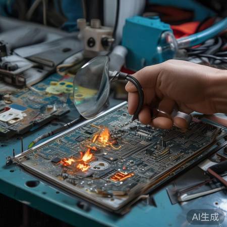 电路板检查：断电开盖，查烧毁/