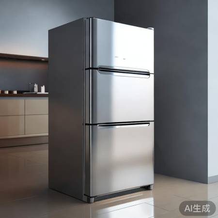 “银色简约冰箱，高档百搭”