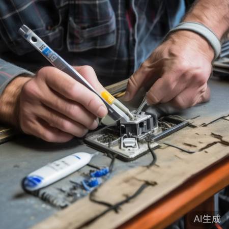 “安装新插座，均匀涂抹胶水。”