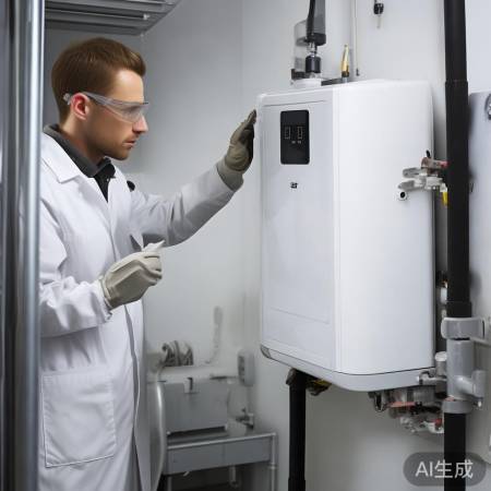 安装壁挂炉，找支架固定。