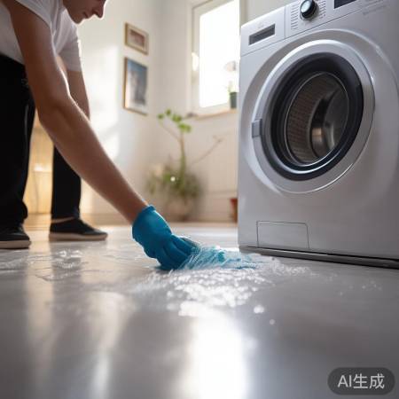 洗衣机安装后清洁地面