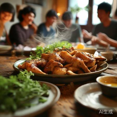 集成灶蒸土鸡，简单自然美食