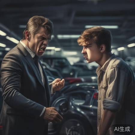 推销员怒骂顾客不懂车