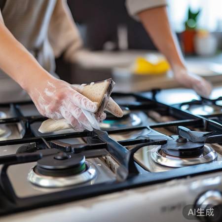 清洁集成灶炉头及燃气管道