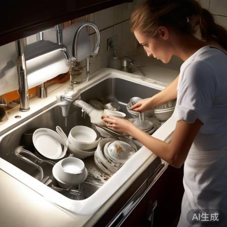 检查餐具，确保无损净洁