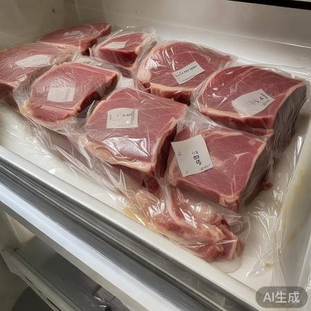 分装冷冻猪肉，便捷解冻。