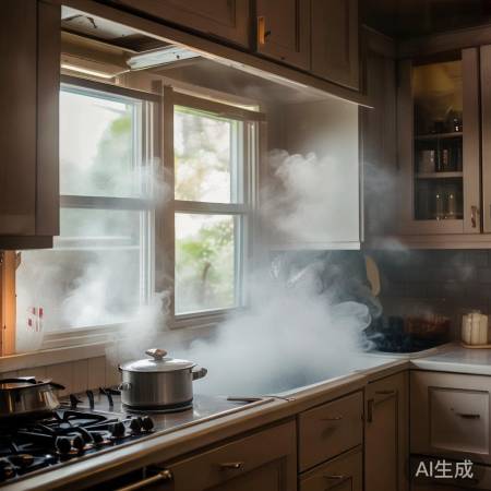 厨房通风，油烟少