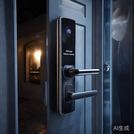 指纹锁防猫眼开锁