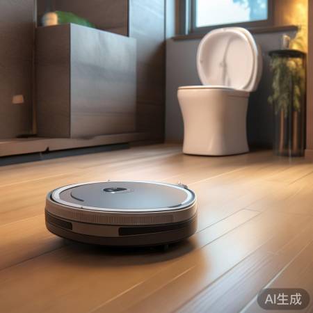 “智能马桶配清洁机器人，生活无