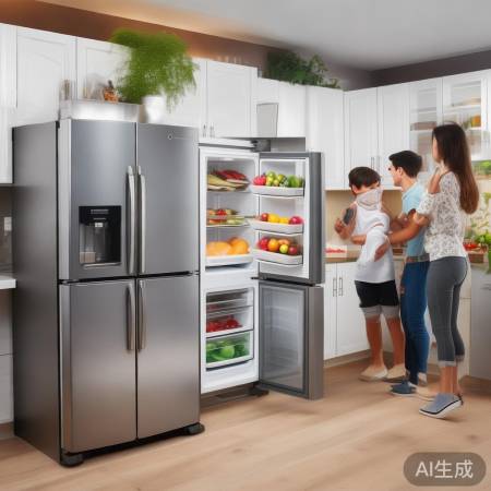 “海尔冰箱，食物保鲜好帮手”