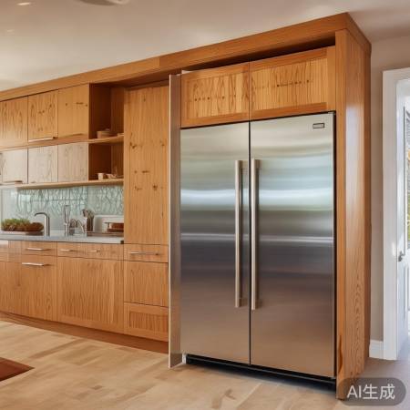 冰箱嵌入家具，美观实用