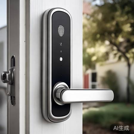 智能锁，简约大方，指纹解锁快