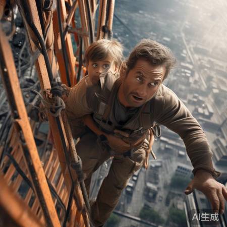 父亲攀塔安抚慌张儿子