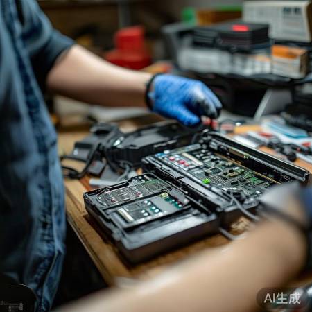 检查电池，小心操作