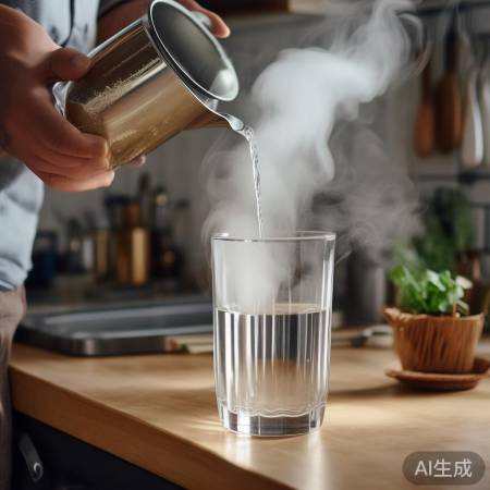 “热水降温后放冰箱”