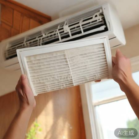 轻松取空调滤网小窍门