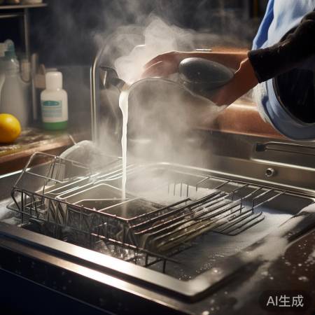 热水冲泡，醋酸除垢