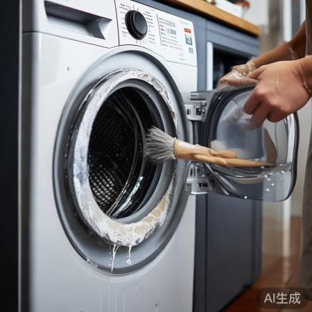 清洁洗衣机内壁及门缝