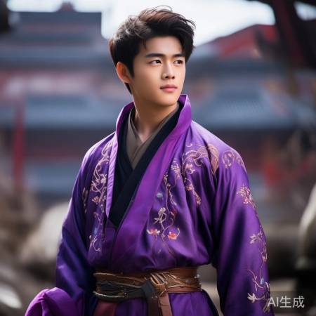 紫衣侠少，活灵活现