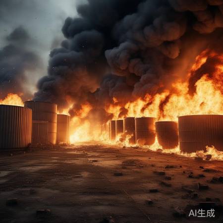 伊朗油库袭击浓烟事件