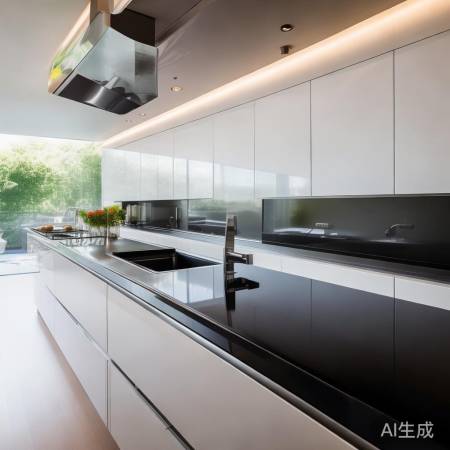 燃气灶平行设计，提升厨房空间感