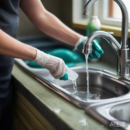 “戴手套，温水湿润，清洁开始”