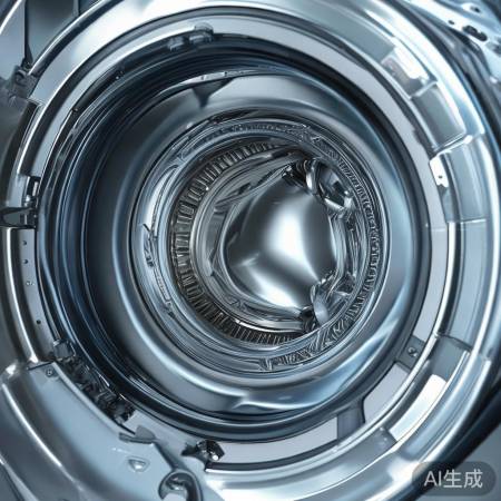 洗衣机内部结构紧密，正品零件牢