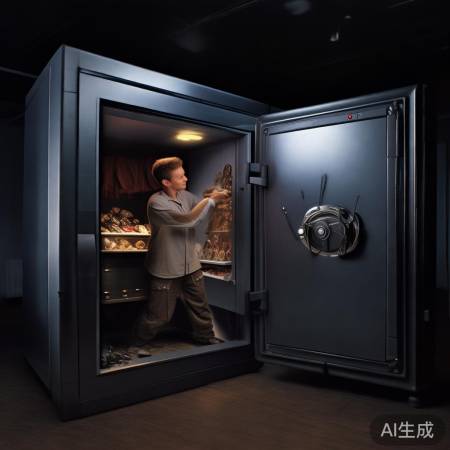 保险柜宝藏，记得锁上！