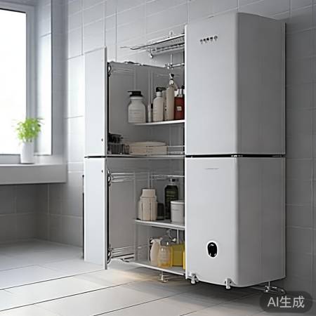 卫生间柜子，空间利用，整洁美观