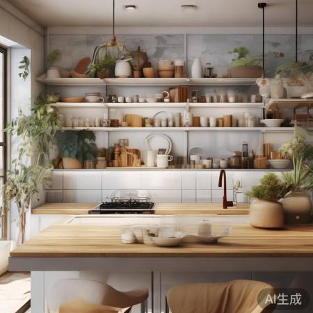 餐具摆放，留足空间