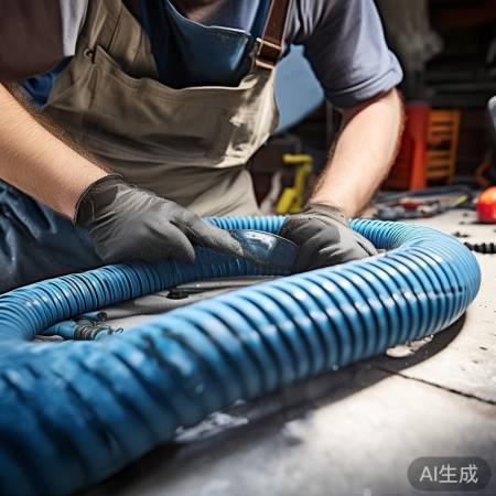 软管调整，避免过度弯曲