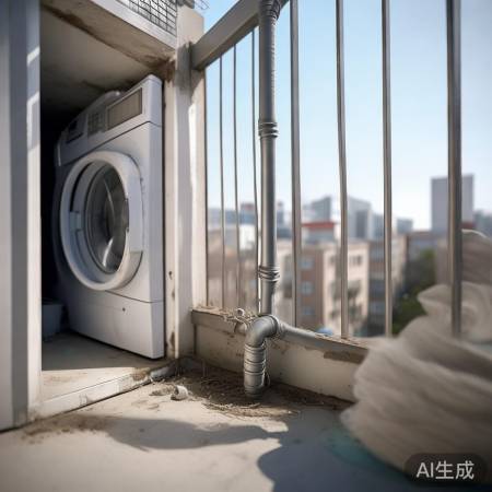 阳台洗衣机管裸露问题