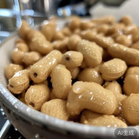 花生米清洗，轻柔去杂质