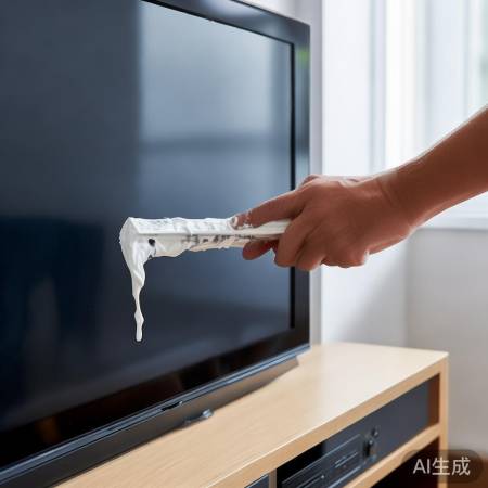 牙膏清洁电视屏幕