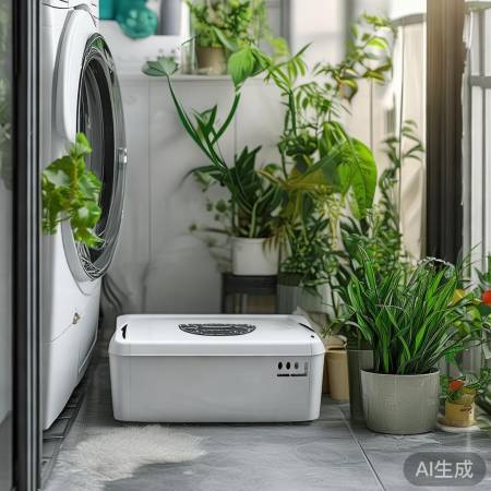 猫砂盆角落藏，绿植装饰遮挡