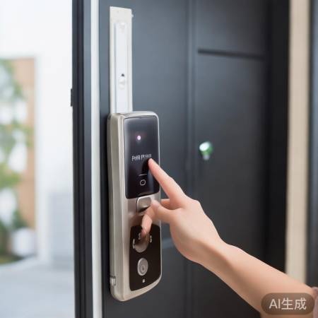录入指纹设置门锁